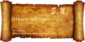 Sikora Mátka névjegykártya